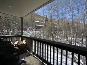 Winter view on the private patio