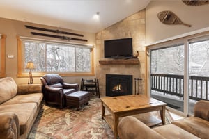 Living room with gas fireplace