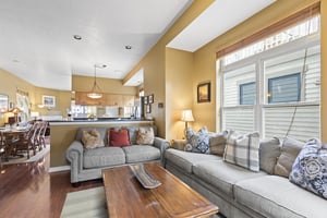One of three living rooms offering comfortable seating.