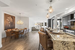 Rio Grande 203 has a spacious open concept kitchen, dining, and living area.