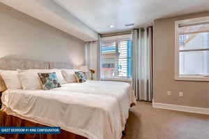 The guest bedroom has two twin beds that can be converted to a kingsize bed with 24hours notice.