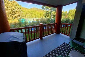 Private balcony with gas grill