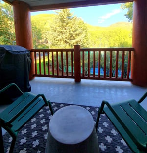 Relax on the private balcony