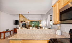 Snow Flower 28 has a wellequipped kitchen with stainless steel appliances.