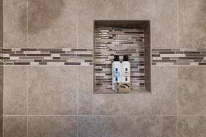 The en suite bathroom and walkin shower.