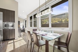 Dining table with seating for 4.