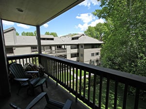 The summer view from the private patio.