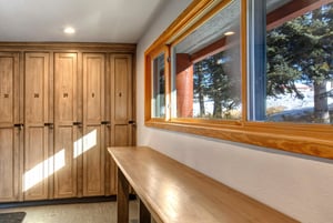 Building 2 locker rooms with views of the slopes.