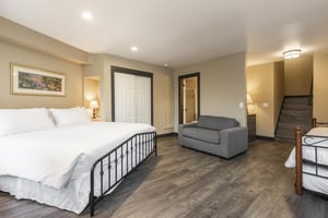 First level with king and trundle bed