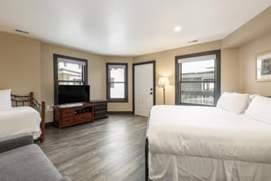 Spacious first level sleeping arrangements