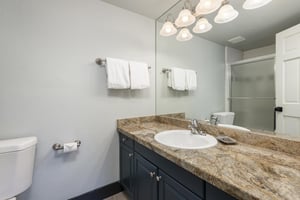 Full bathroom on the first level