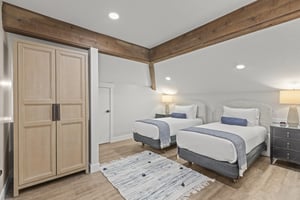The third bedroom offers two twin beds.