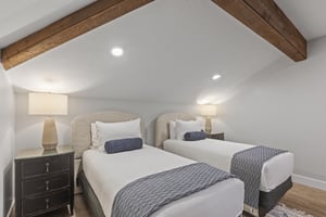 The third bedroom offers two twin beds.