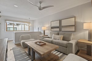The loft offers another living area to play games or watch a show on the flat screen TV.