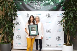 6938780 Rhonda And Heleena Sideris Accepting The Green Business Leadership Award By Utah Business