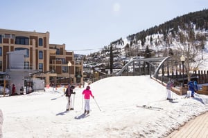 The Town Lift Plaza located just outside the door.
