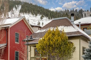 Town Lift Chalet with the Park City Town Lift and mountain right behind it.
