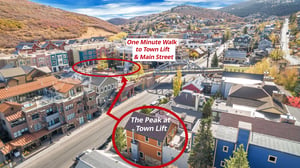 Aerial view showing close proximity to the Town Lift and Main Street