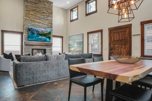 Vacation rental home offers dining area with seating for 6.