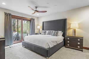 Vacation rental second suite with king size bed.