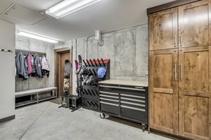 Private garage with boot warmers and ski storage