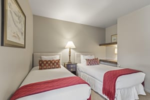 The second bedroom has two twin beds that can be made into a king size bed with 24hours advanced notice.