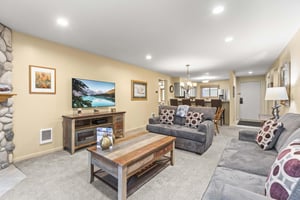 The living room offers a flat screen TV.