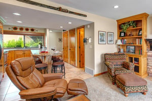 Comfortable furnishings in the living room.