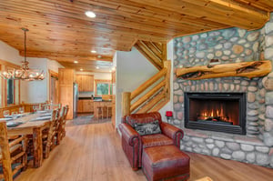 Timber Wolf Lodge 7C has a dining area that opens to the living room area.