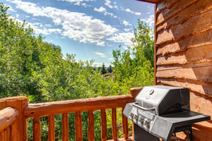 The private balcony with a BBQ gas grill.