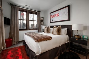 The second bedroom with a kingsize bed.