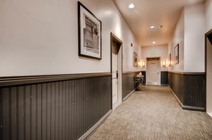 The hallway into the condo.