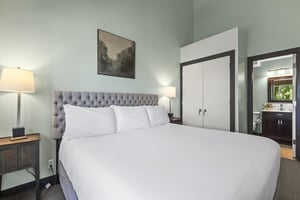 The main suite has a king size bed and well appointed furnishings.