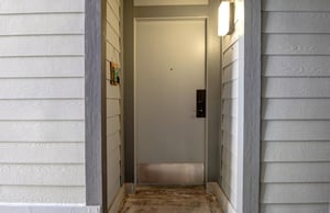 The entry door to Snow Flower 132.