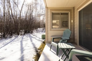 Private patio right on the slopes