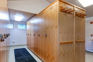Snow Flower Condominiums offer a locker room to store equipment.