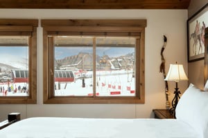 Main bedroom overlooks the ski hill
