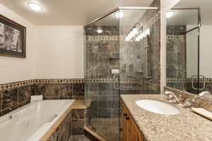 Second bathroom with jetted tub.