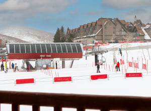 Steps from First Time, Eagle, and Three Kings chairlifts.