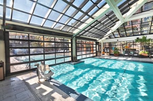 Enjoy the best of all worlds with an indooroutdoor pool