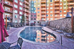 Outdoor pool deck
