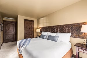 The main bedroom with a king size bed.
