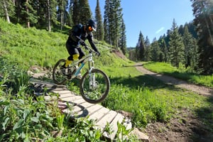 Mountain biking at Deer Valley Resort.