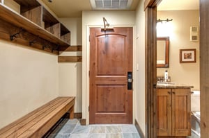 Your warm mountain retreat welcomes you with rich wood details and thoughtful touches.