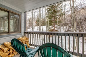 Snow Flower Condominium 147s natural view from the attached private deck.