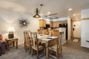 Dining area and kitchen