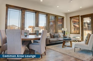 The common area club house that is within walking distance to the Canyons Gondola.