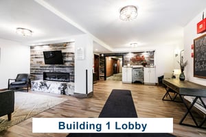 Building 2 has a lobby with comfortable seating area.