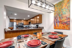 Park Station 133s dining area is open to the kitchen to make gathering and mingling a breeze.