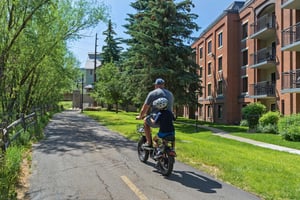 The town paved trail next to Park Station